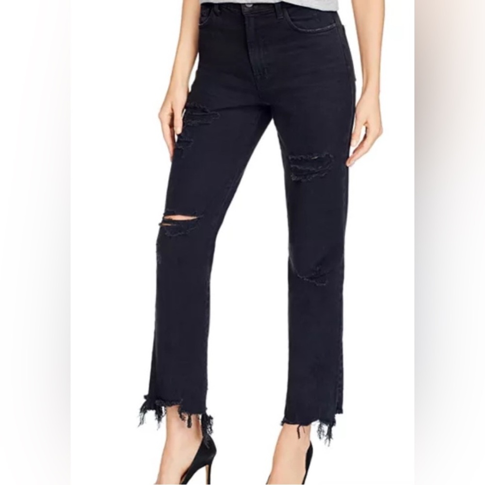 J Brand Jules Real Life Rigid High Rise Ankle Straight Sz. 31 Black NWT